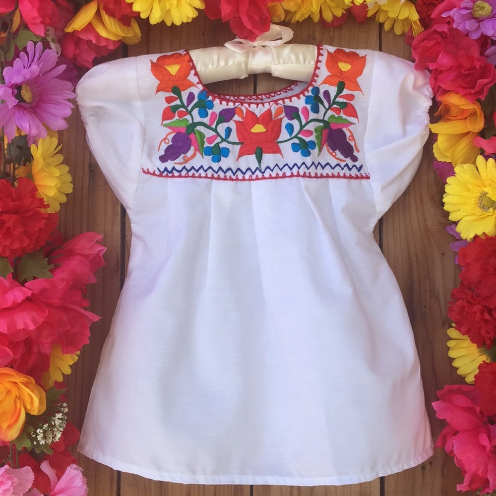 Mexican Embroidered babies and girls blouses